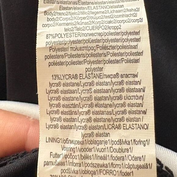 Lauren Ralph Lauren Colorblock One Piece Swimsuit Black White Vacation Size 8 - Picture 4 of 4